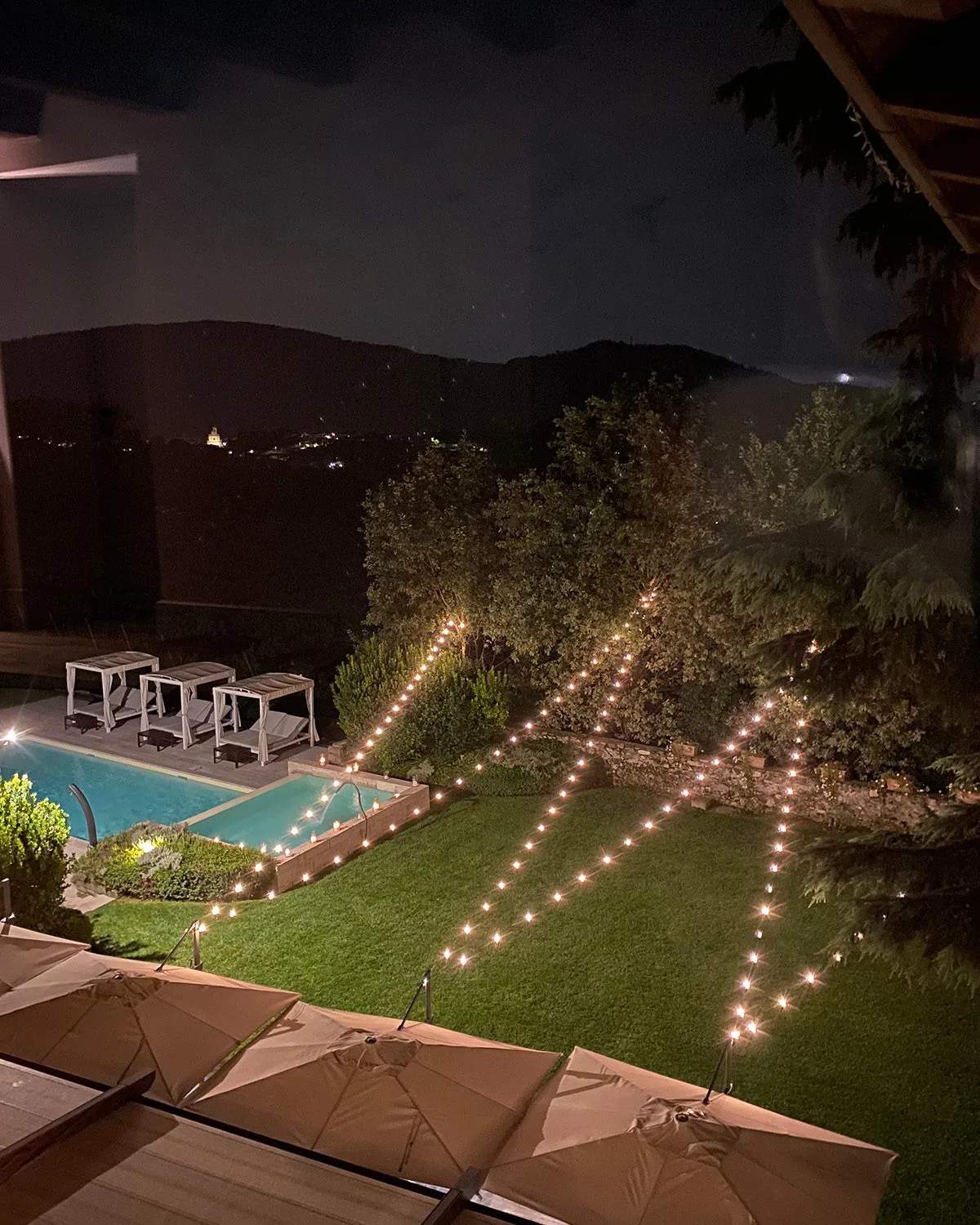 Podere Castel Merlo di notte