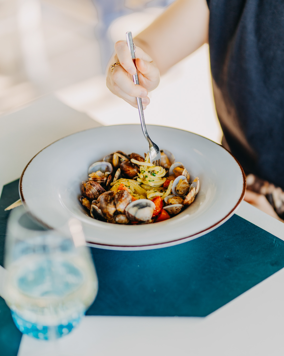 Fotografia spaghetti alle vongole della Tavernetta del Pescatore